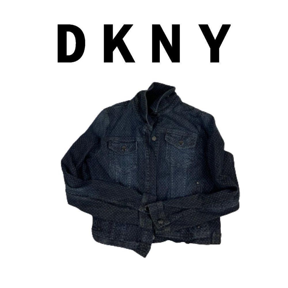 14. DKNY Small Polka Dot Jean Jacket. Sz M